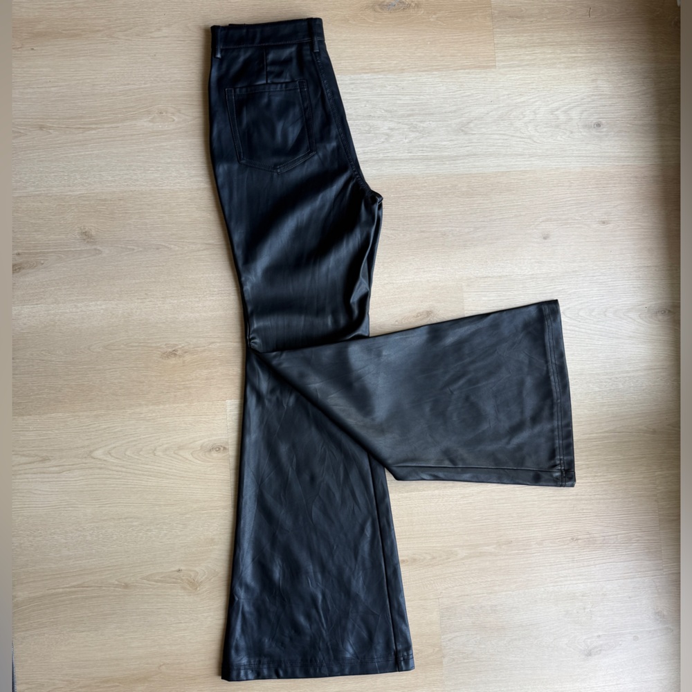 Black Faux Leather Pants